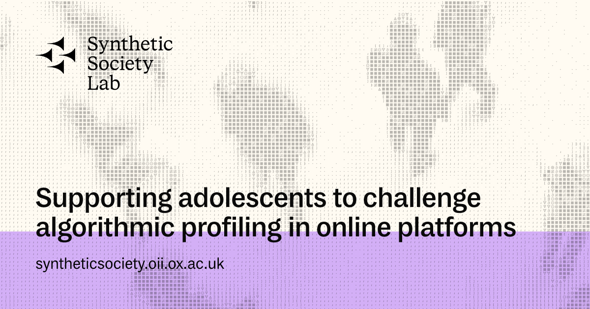 Supporting adolescents to challenge algorithmic profiling in online ...